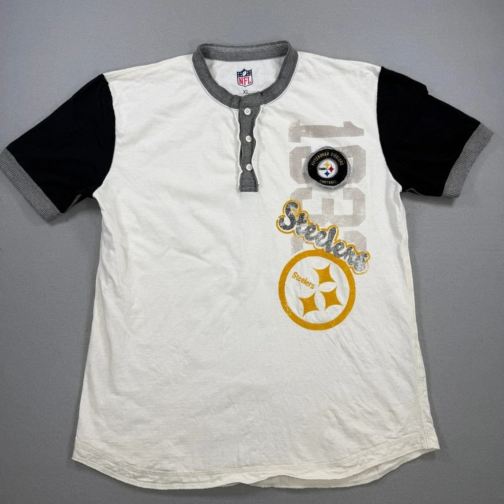 NFL Pittsburgh Steelers 1993 Graphic Tee Men XL White Short Sleeve Football